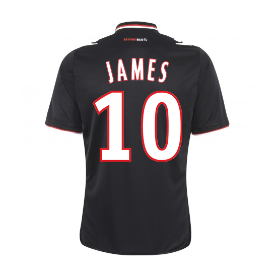 13-14 AS Monaco FC #10 James Away Black Jersey Shirt - Click Image to Close